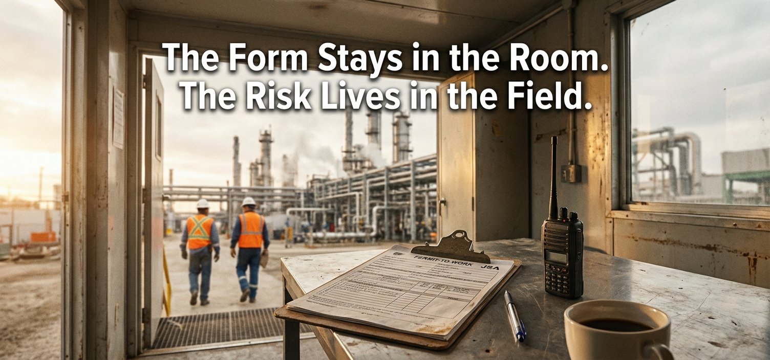 The Form Stays in the Room. The Risk Lives in the Field.