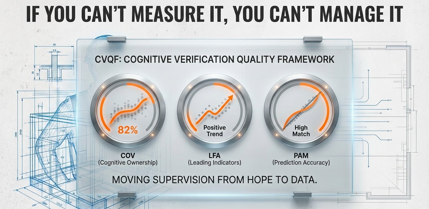 If You Can't Measure It, You Can't Manage It. CVQF: Cognitive Verification Quality Framework. Moving Supervision from Hope to Data.