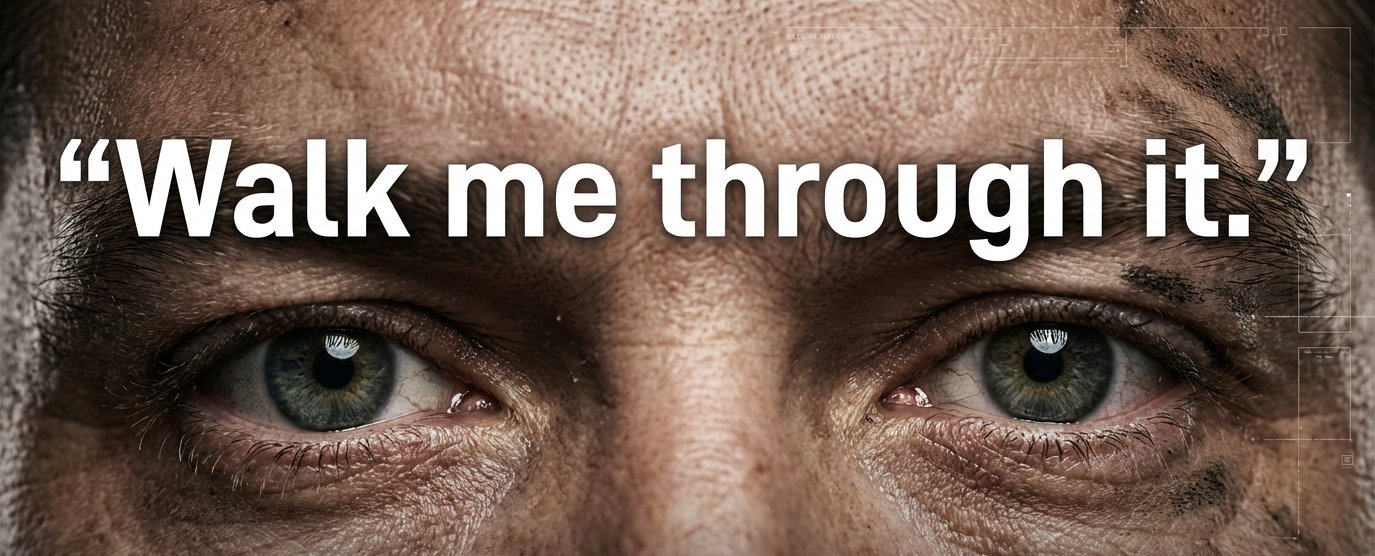 Walk me through it. Making thinking observable.